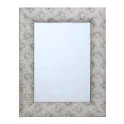 Silver Raised Dots Framed Wall Mirror, 22x28