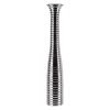 Silver Ribbed Ceramic Floor Vase, 30"