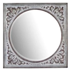 Square Medallion Wall Mirror, 20"