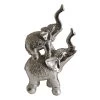 Stacked Silver Elephant Figurine, 16" -Finest Home Decoration stacked silver elephant figurine 16