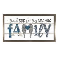 Thank God For This Amazing Family Wall Art, 15x30