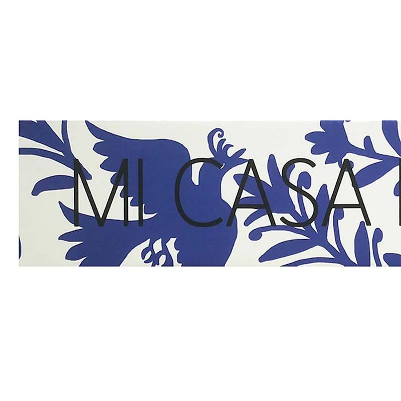 Tracey Boyd Blue & White Mi Casa Su Casa Canvas Wall Art, 36x6 4 Tracey Boyd Blue & White Mi Casa Su Casa Canvas Wall Art, 36x6 - Image 2