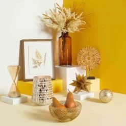 Tracey Boyd Brass Mesh Decorative Bowl, 7.5" -Finest Home Decoration tracey boyd brass mesh decorative bowl 7.5 2