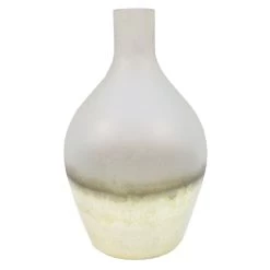 Tracey Boyd Gold Frosted Glass Vase, 9.5"