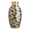 Tracey Boyd Green Fan Mosaic Vase, 12"