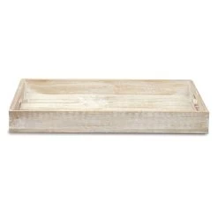 Tracey Boyd White Rustic Wooden Tray, Large -Finest Home Decoration tracey boyd white rustic wooden tray large 1