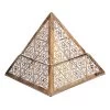 Triangle Wooden Carved Box, 5"