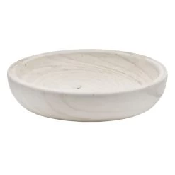 Ty Pennington Bleached Wood Round Decorative Tray, 16"