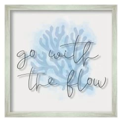 Ty Pennington Glass Framed Go With The Flow Print Wall Art, 17"