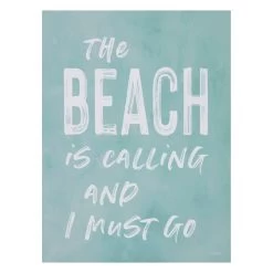 Ty Pennington The Beach Is Calling & I Must Go Box Top Canvas Wall Art, 12x16