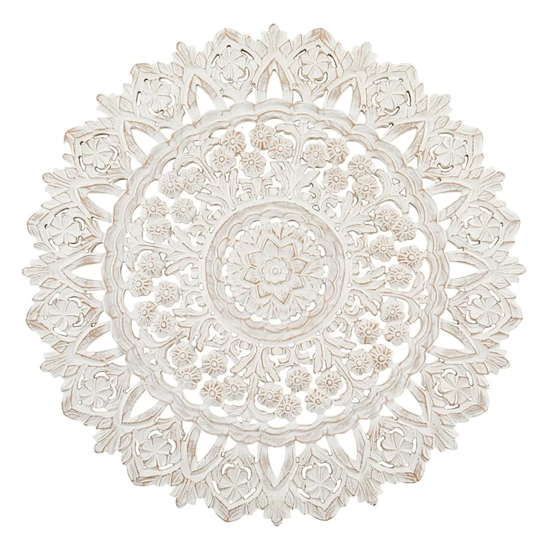 Wall Panel Carved Wood Wall Art, 32" 3 Wall Panel Carved Wood Wall Art, 32"