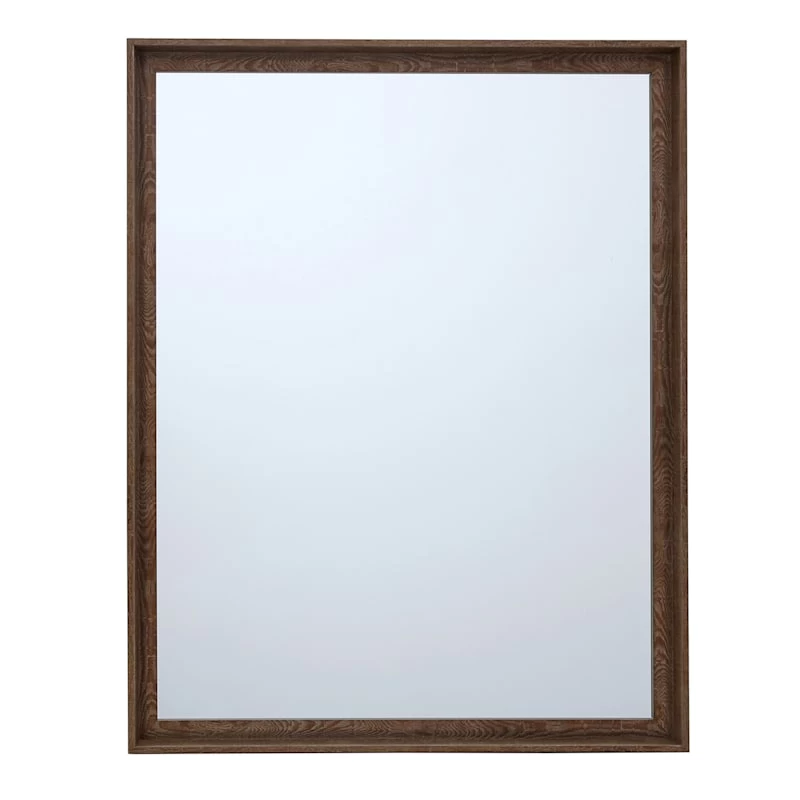 Warm Walnut Wall Mirror, 22x28 3 Warm Walnut Wall Mirror, 22x28