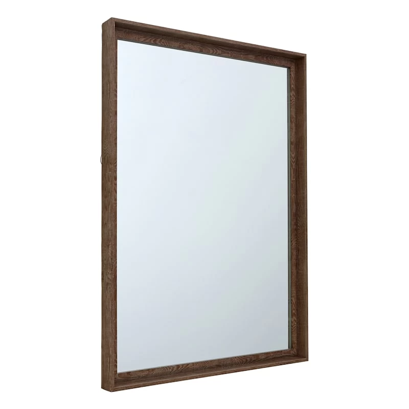 Warm Walnut Wall Mirror, 22x28 4 Warm Walnut Wall Mirror, 22x28 - Image 2