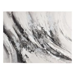 Wave Eddies Embellished Canvas Wall Art, 47x35