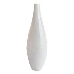 White Bamboo Vase, 29"