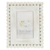 White Beaded Tabletop Photo Frame, 4x6