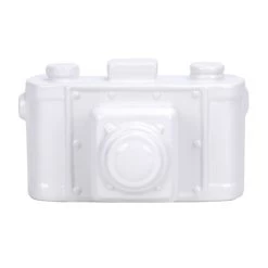 White Ceramic Camera, 4"