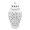 White Ceramic Cutout Canister, 11" 2 White Ceramic Cutout Canister, 11" -Finest Home Decoration white ceramic cutout canister 11