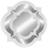 White Double Quatrefoil Wall Mirror, 20" -Finest Home Decoration white double quatrefoil wall mirror 20