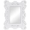 White Engraved Framed Studio Wall Mirror, 20x25 1 White Engraved Framed Studio Wall Mirror, 20x25 -Finest Home Decoration white engraved framed studio wall mirror 20x25 1