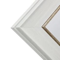 White & Gold Framed Wall Mirror, 22x28 -Finest Home Decoration white gold framed wall mirror 22x28 3