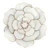 White Metal Wall Flower, 16.5" 1 White Metal Wall Flower, 16.5" -Finest Home Decoration white metal wall flower 16.5