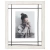 White With Black Wire Floating Wall Frame, 5x7 -Finest Home Decoration white with black wire floating wall frame 5x7 1