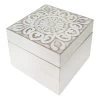 White Wooden Deco Box, 4"