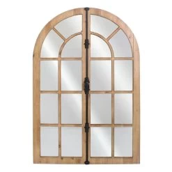 Wood Arched Wall Mirror, 31x48
