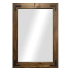 Wood & Metal Accents Framed Wall Mirror, 32x44